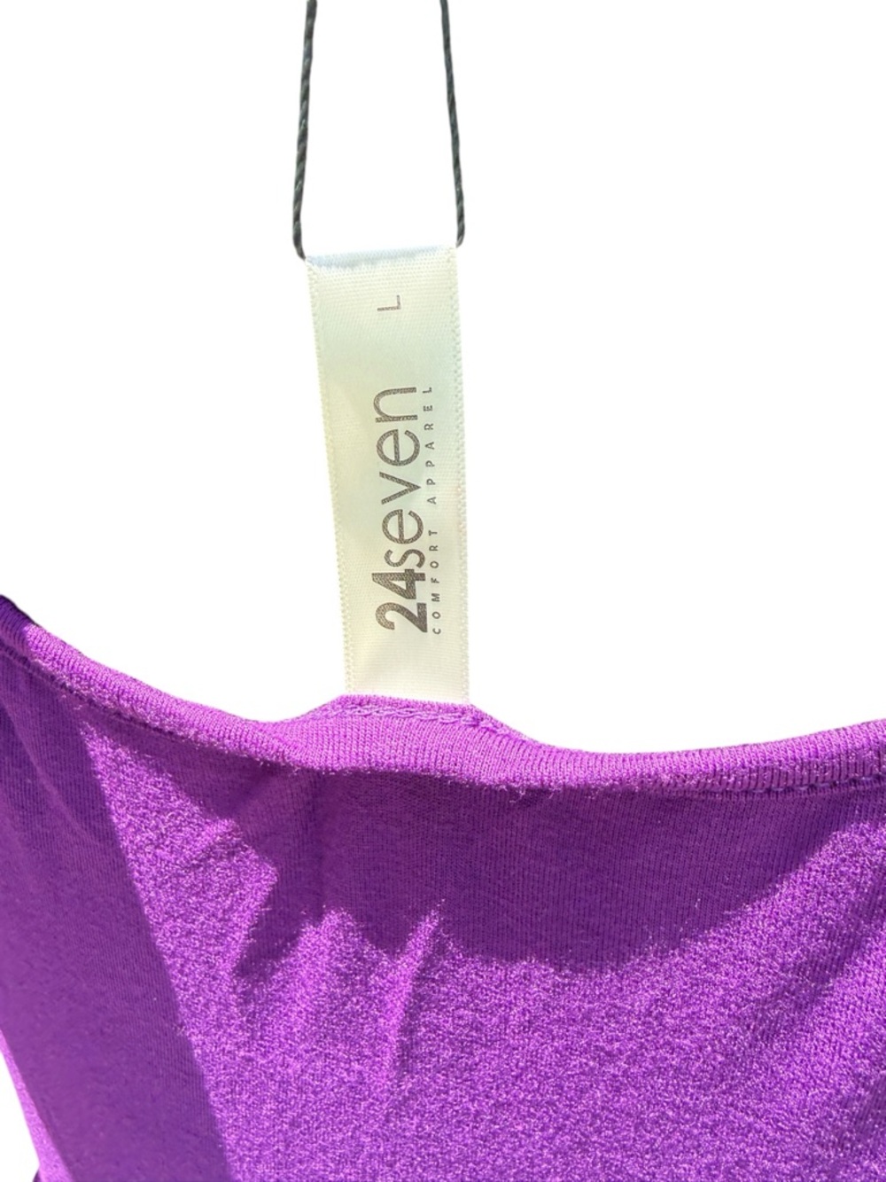 NWT 24seven Comfort Apparel Purple Maxi Dress L Empire Waist Long Sleeve Boho - Picture 11 of 12